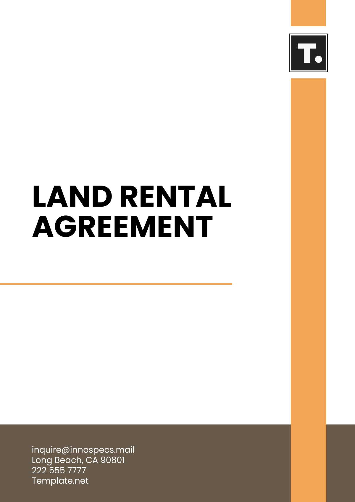 Land Rental Agreement Template - Edit Online & Download