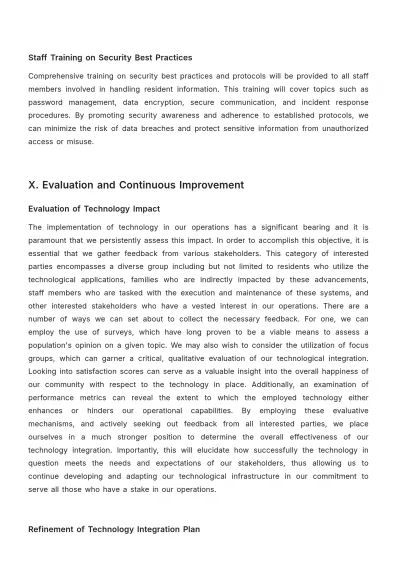 Free Nursing Home Technology Integration Plan Template to Edit Online