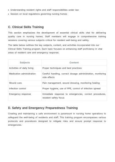 Free Nursing Home Training Strategy Template to Edit Online