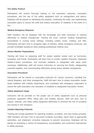 Free Nursing Home Training Strategy Template to Edit Online