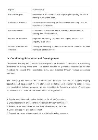 Free Nursing Home Training Strategy Template to Edit Online