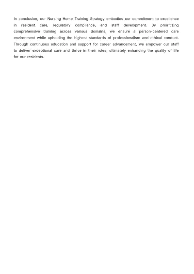 Free Nursing Home Training Strategy Template to Edit Online