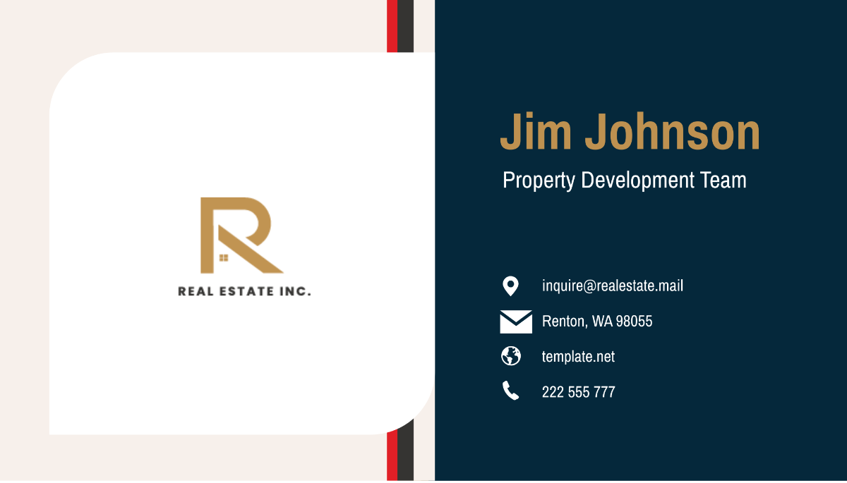 Property Development Team Business Card