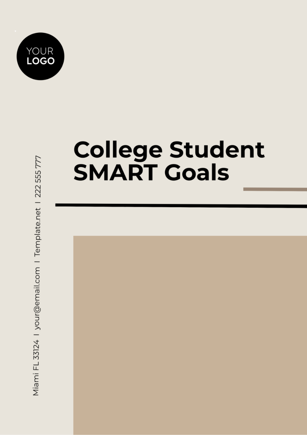 College Student SMART Goals Template