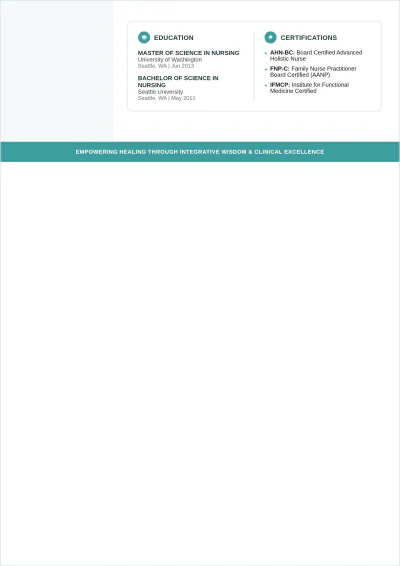Free Holistic Nurse Practitioner ATS Resume Template