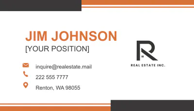 Free Real Estate Investor Business Card Template to Edit Online