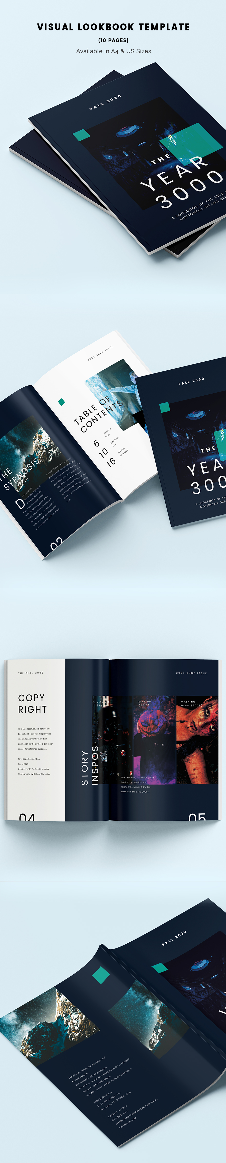 Visual Lookbook Template - InDesign, Word, Apple Pages, Publisher ...