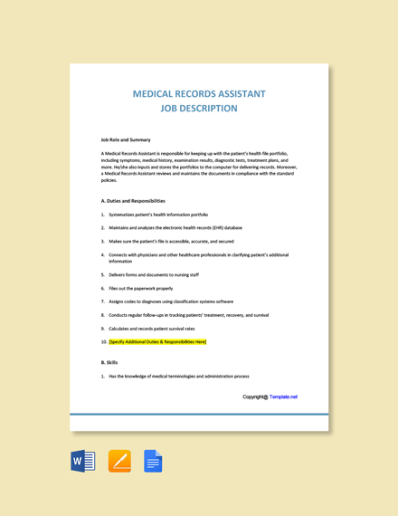 medical-records-assistant-job-description-template-free-pdf-google