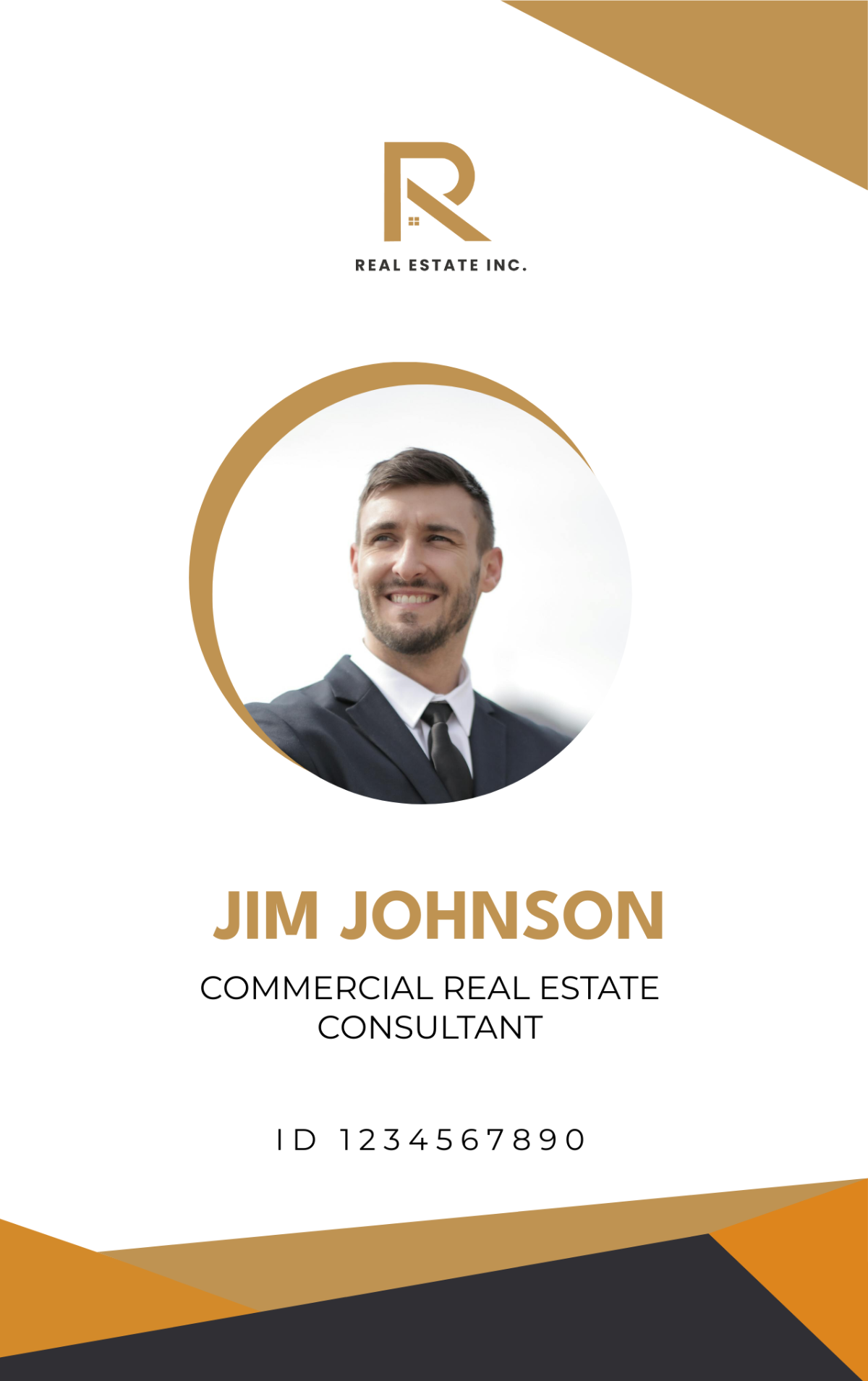 Commercial Real Estate Consultant ID Card Template