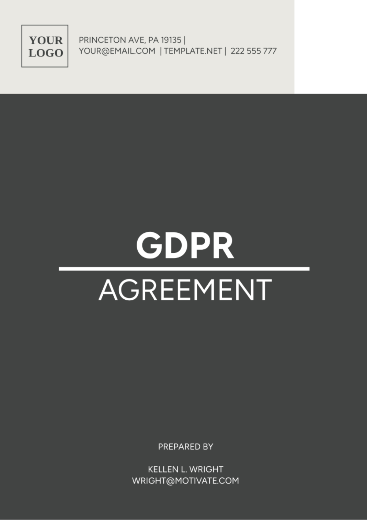 Gdpr Agreement Template