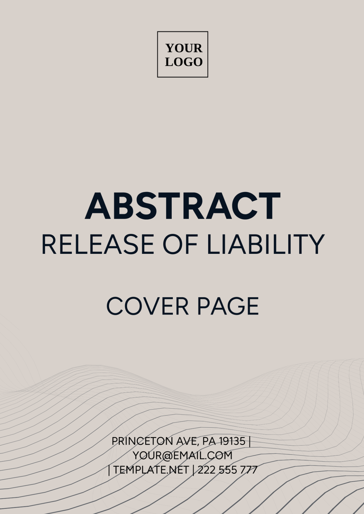 Abstract Release of Liability Cover Page