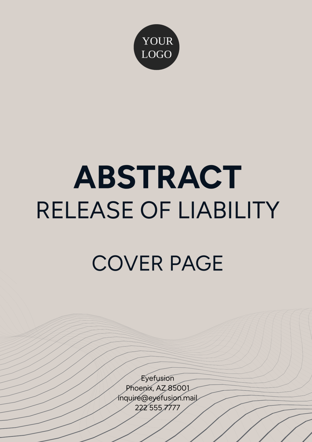 Abstract Release of Liability Cover Page - Edit Online & Download