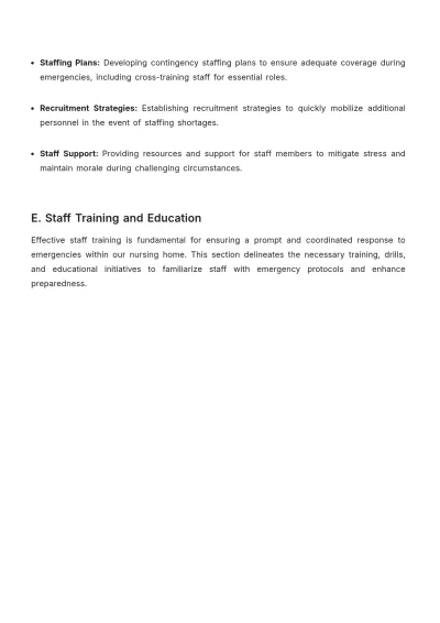 Free Nursing Home Emergency Preparedness Plan Template to Edit Online