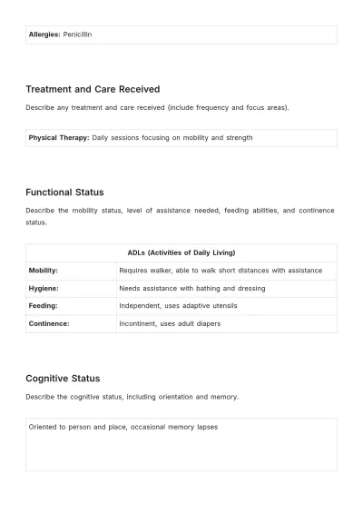 Free Nursing Home Discharge Summary Template to Edit Online