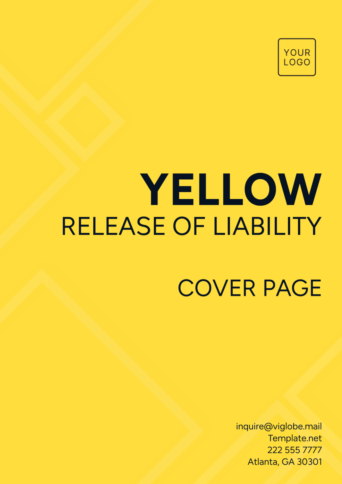 Yellow Release of Liability Cover Page - Edit Online & Download