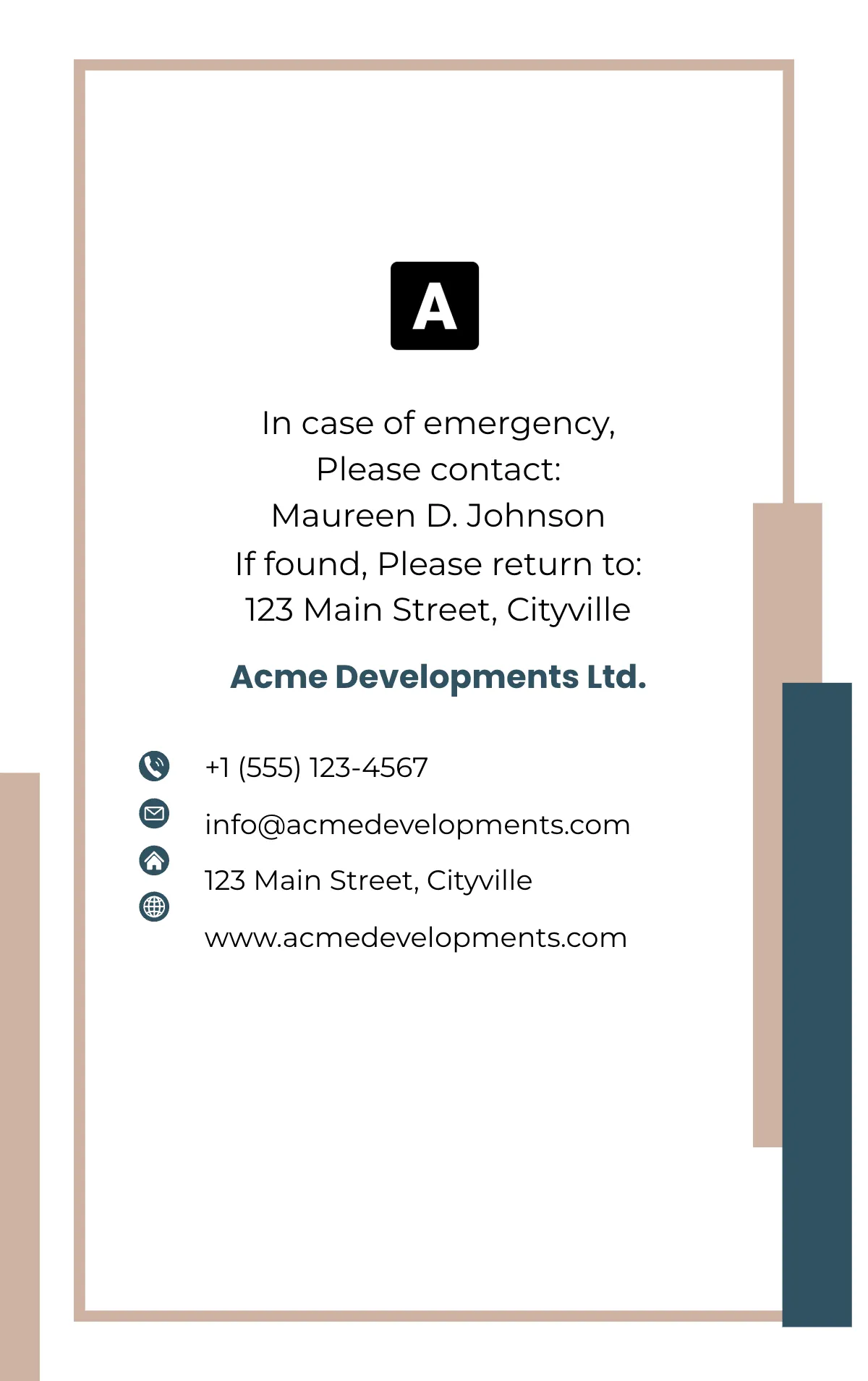 Free Property Development Team ID Card Template to Edit Online