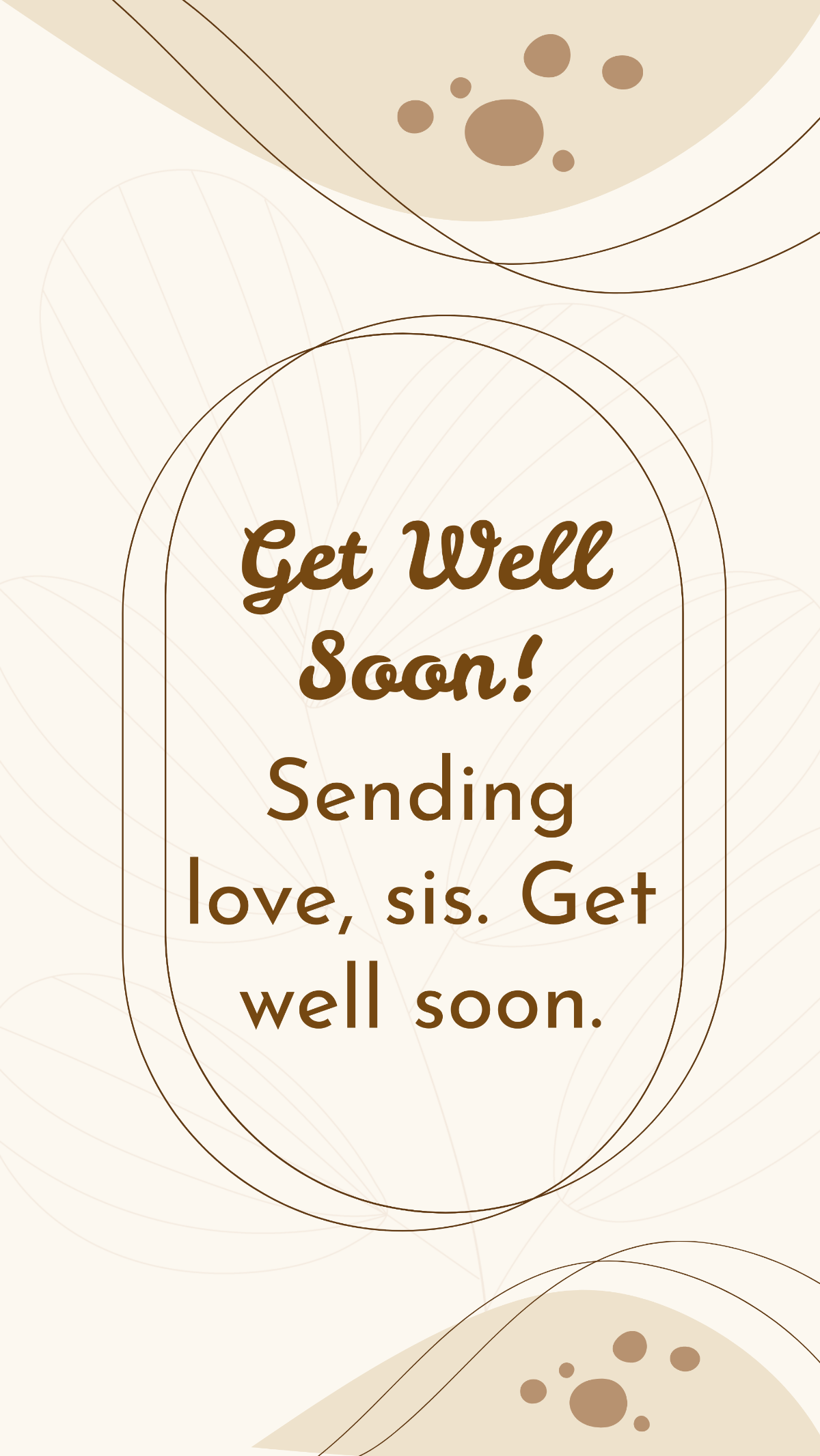 Free Get Well Soon Message For Sister Template