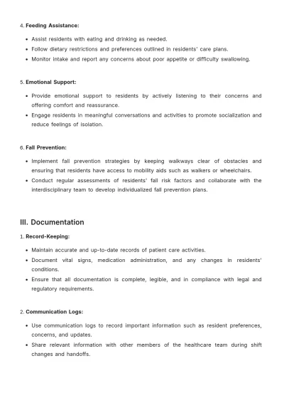 Free Nursing Home Job Procedure Template to Edit Online