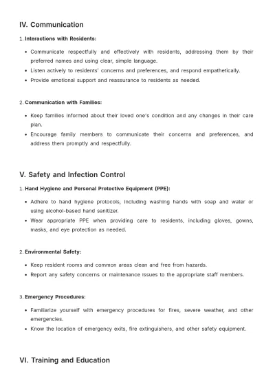 Free Nursing Home Job Procedure Template to Edit Online