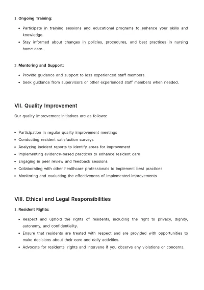 Free Nursing Home Job Procedure Template to Edit Online