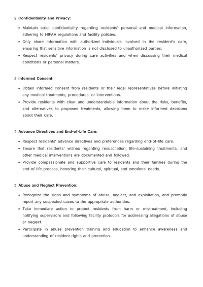 Free Nursing Home Job Procedure Template to Edit Online