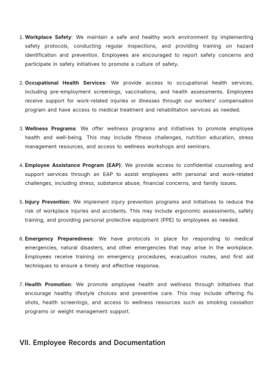 Free Nursing Home HR Procedure Template to Edit Online