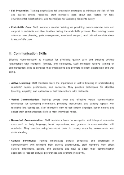 Free Nursing Home Training Guide Template to Edit Online