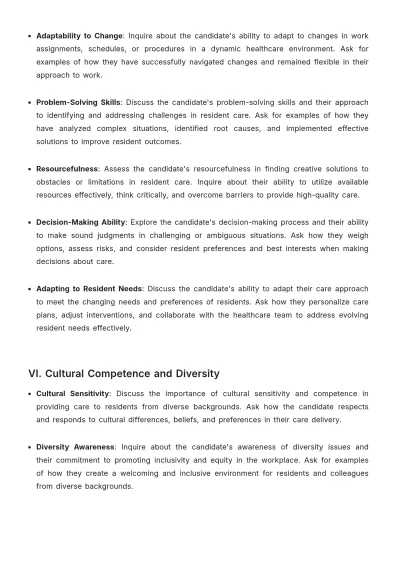 Free Nursing Home Interview Guide Template to Edit Online