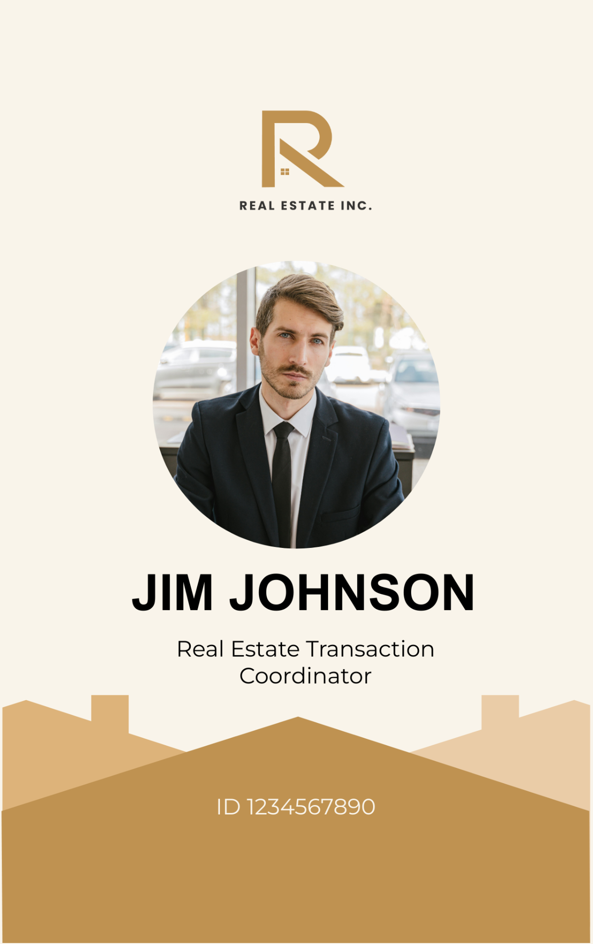 Real Estate Transaction Coordinator ID Card Template