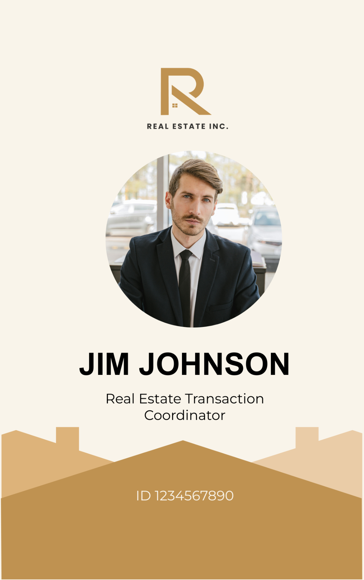 Real Estate Transaction Coordinator ID Card Template