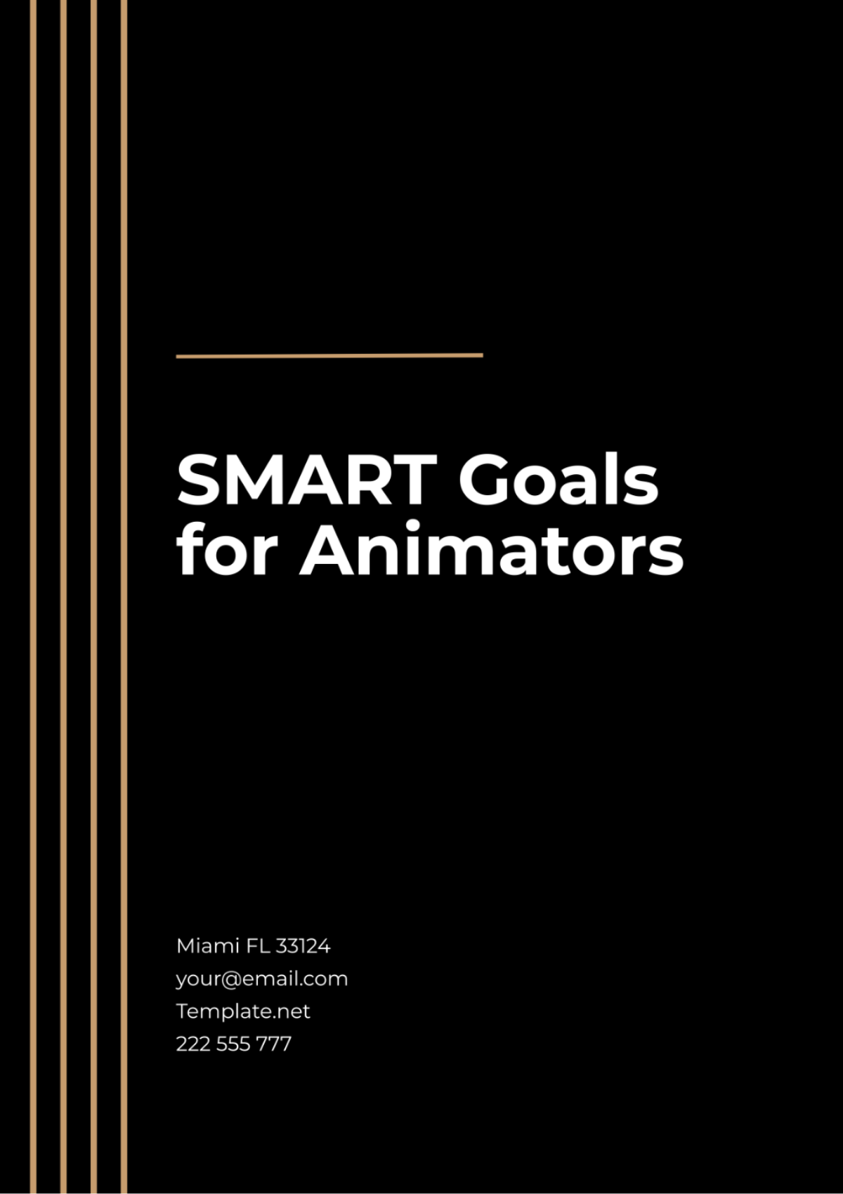 SMART Goals for Animators Template