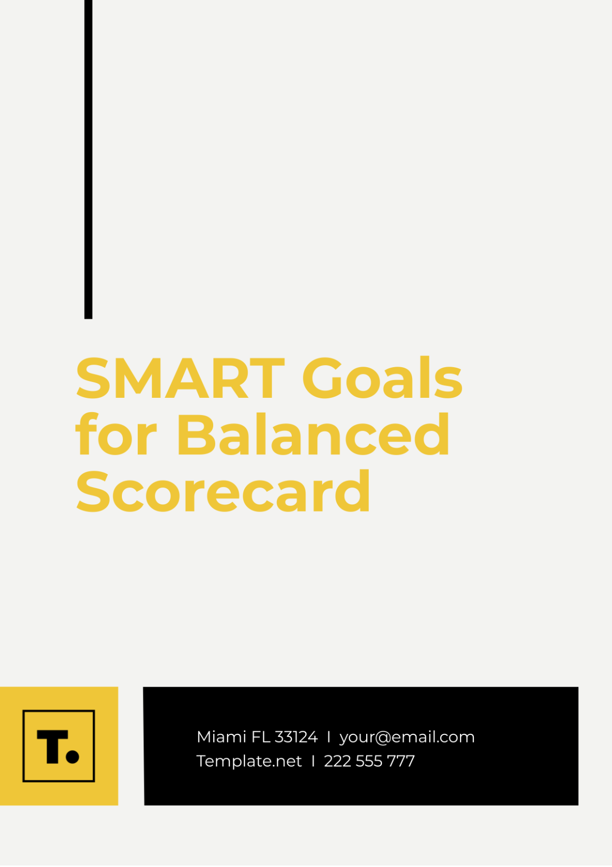 SMART Goals for Balanced Scorecard Template