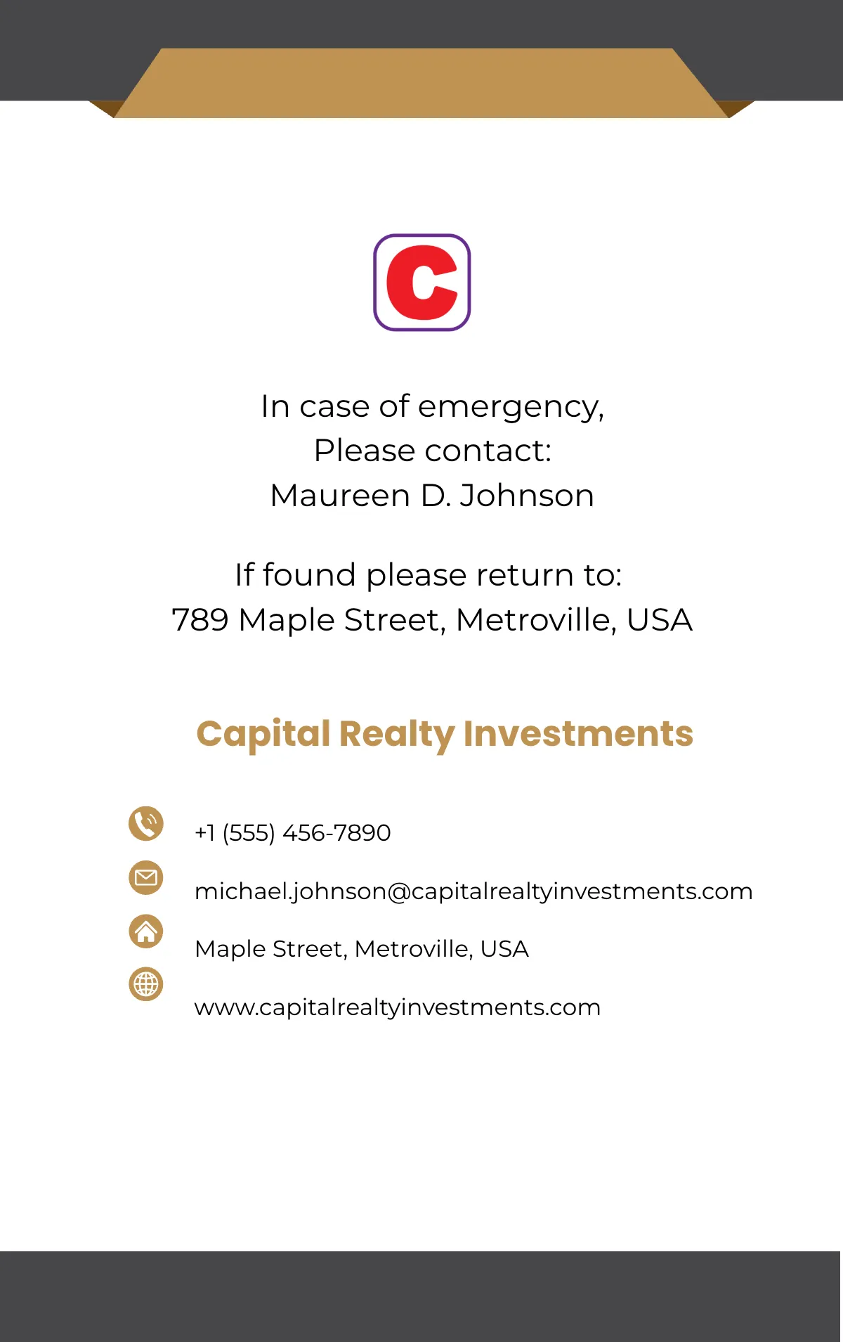 Free Real Estate Investment Analyst ID Card Template to Edit Online