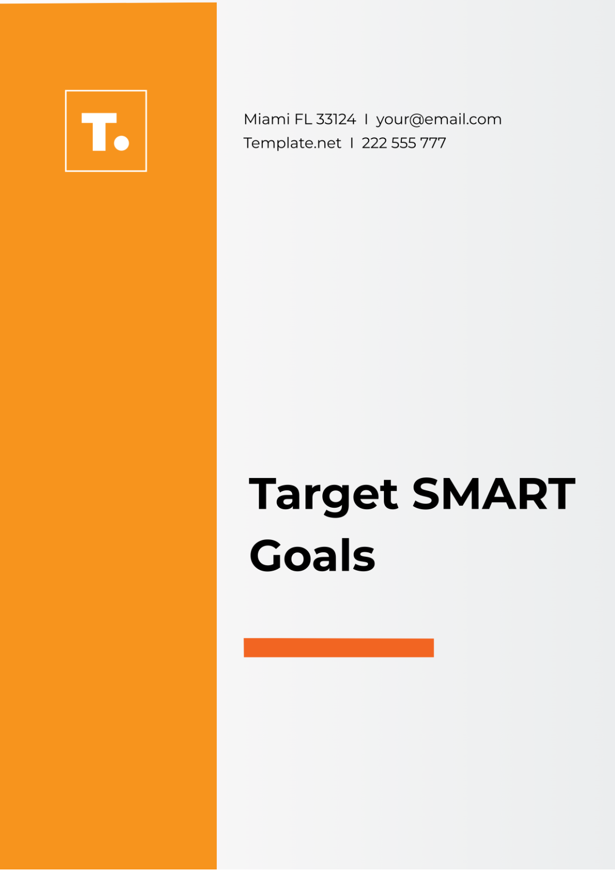 Target SMART Goals Template