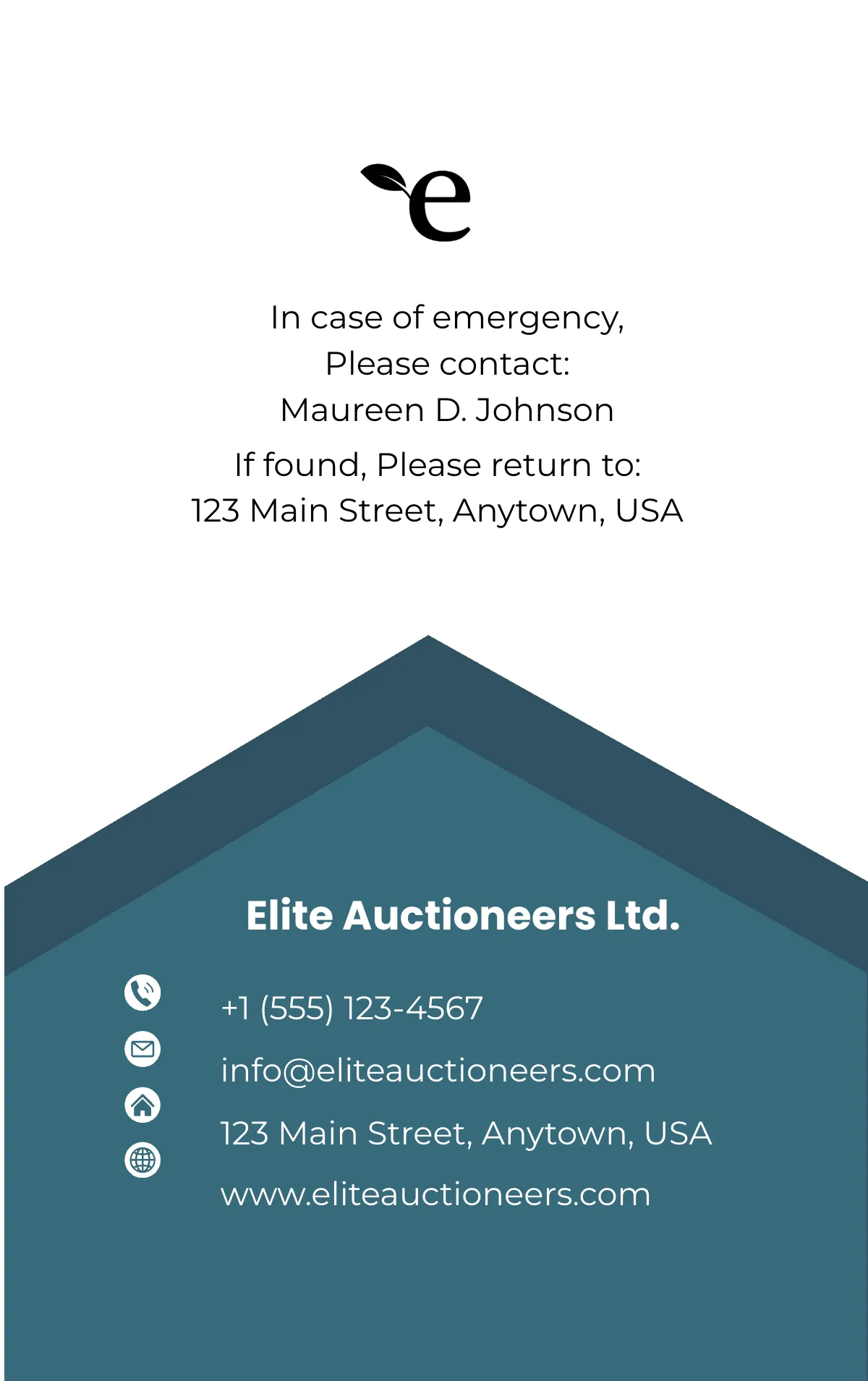 Free Property Auctioneer ID Card Template to Edit Online