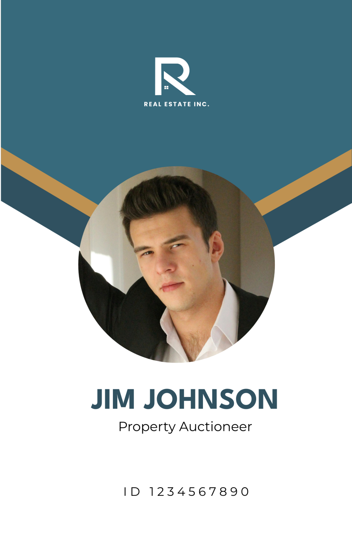 Property Auctioneer ID Card Template