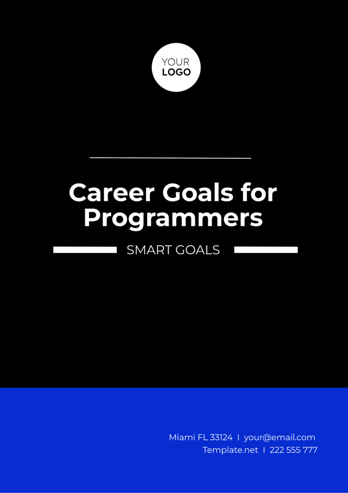 SMART Career Goals for Programmers Template