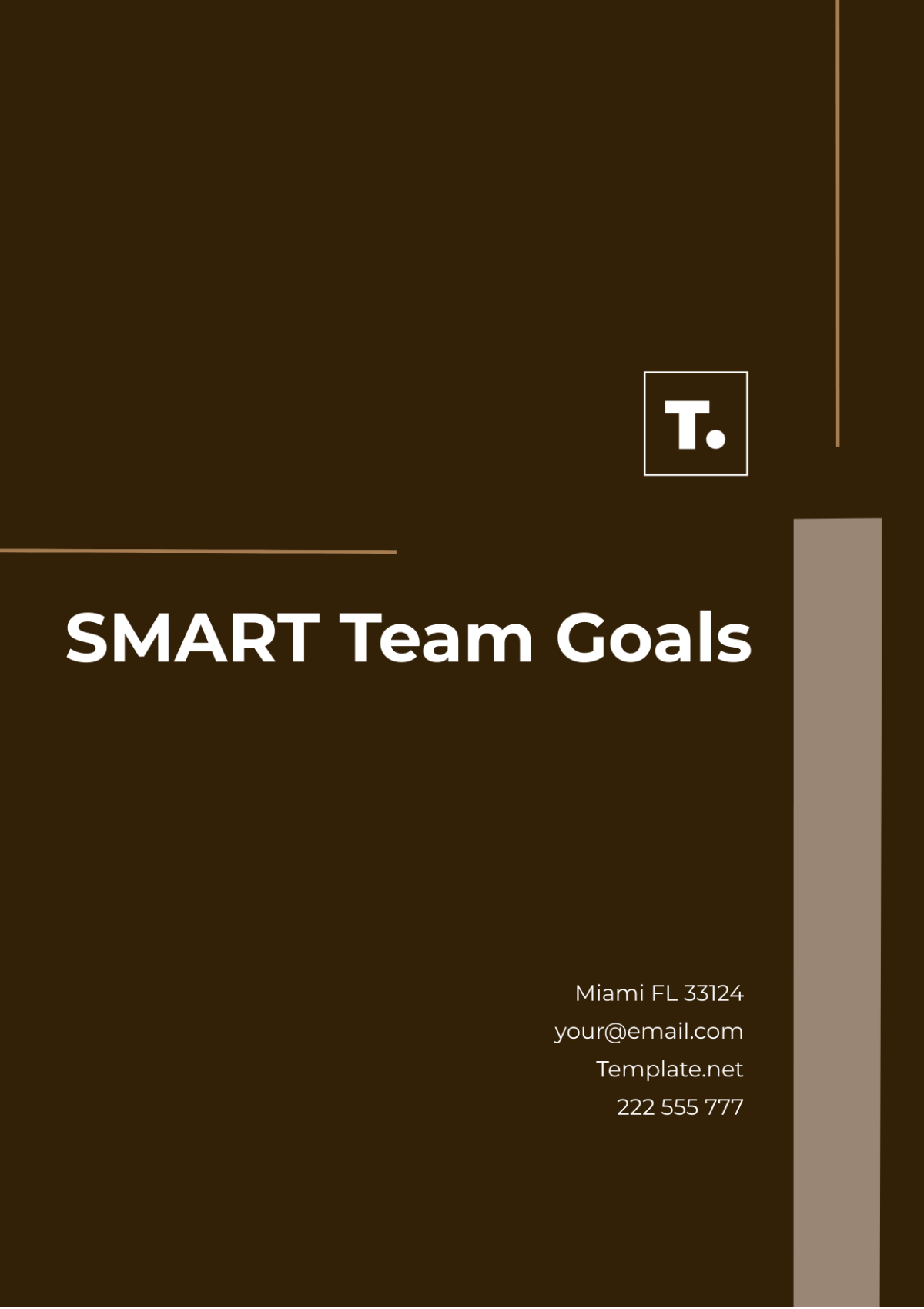 SMART Team Goals Template