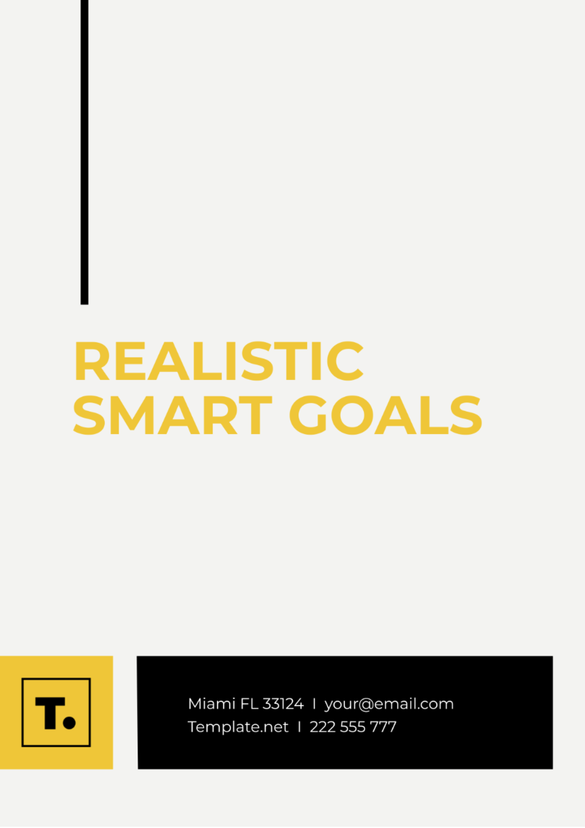 Realistic SMART Goals Template