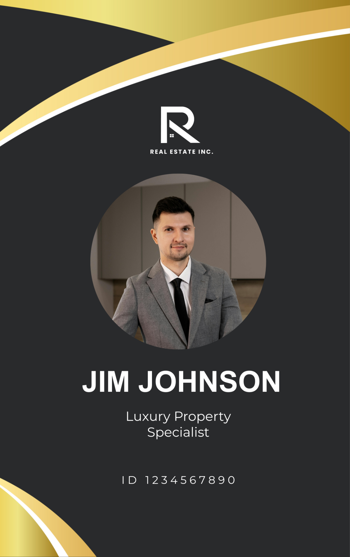 Luxury Property Specialist ID Card Template