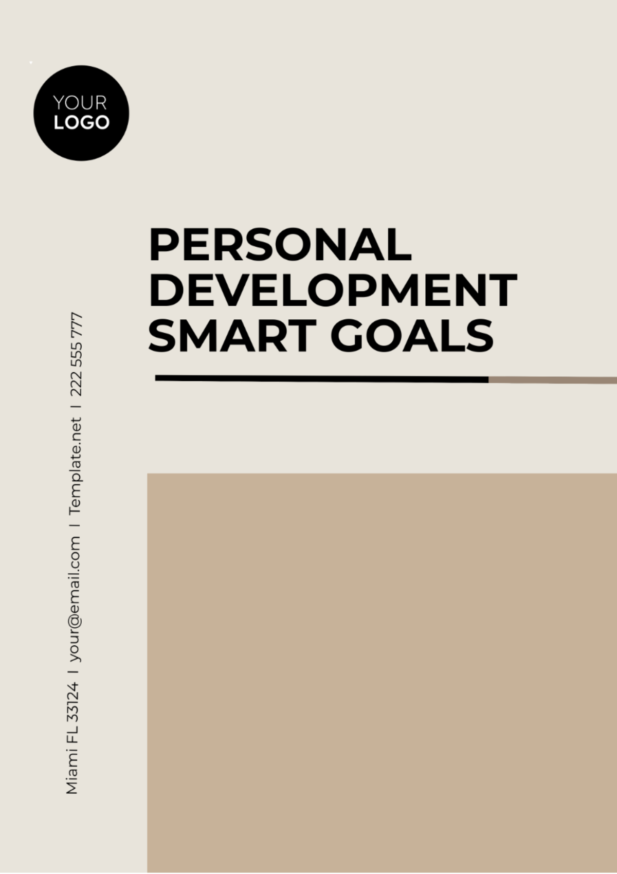 Personal Development SMART Goals Template