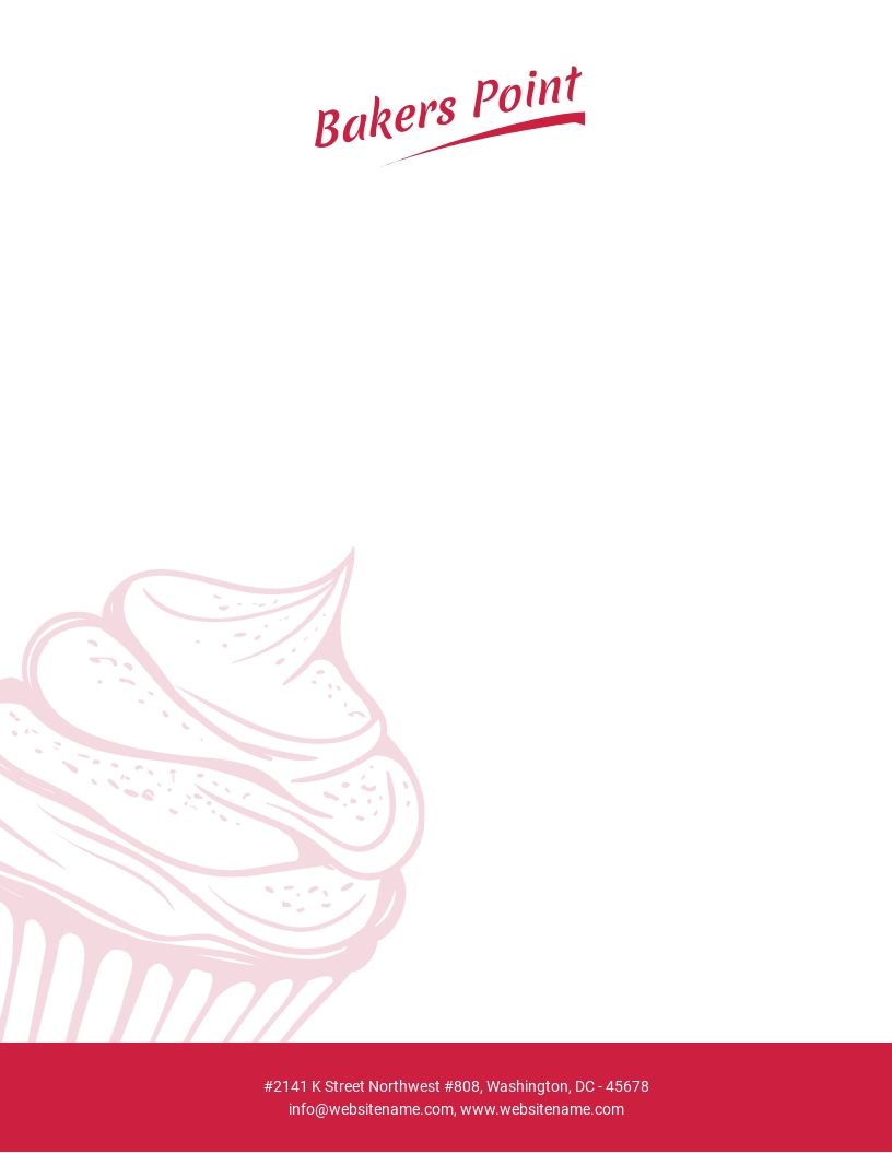 Bakery Letterhead Template [Free PDF] Word (DOC) PSD Apple (MAC) Pages Illustrator