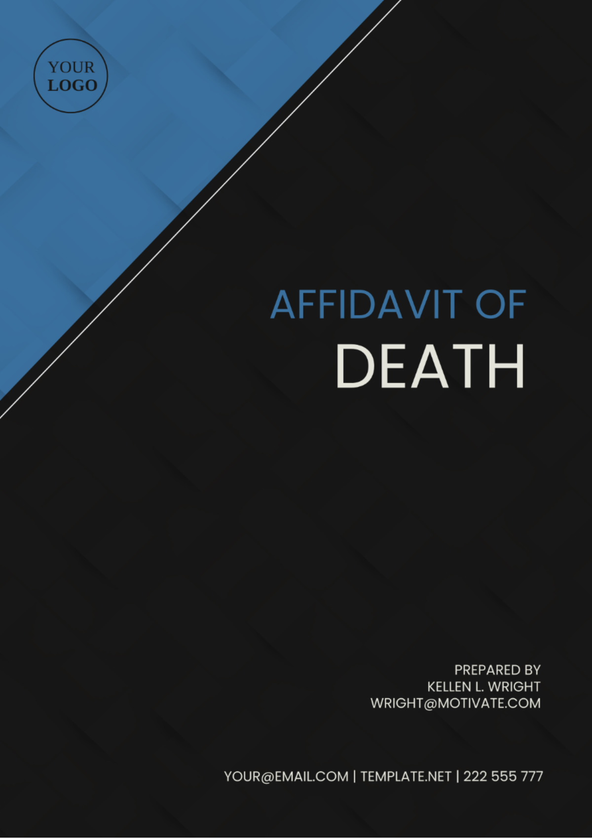 Maryland Affidavit of Death Template - Edit Online & Download