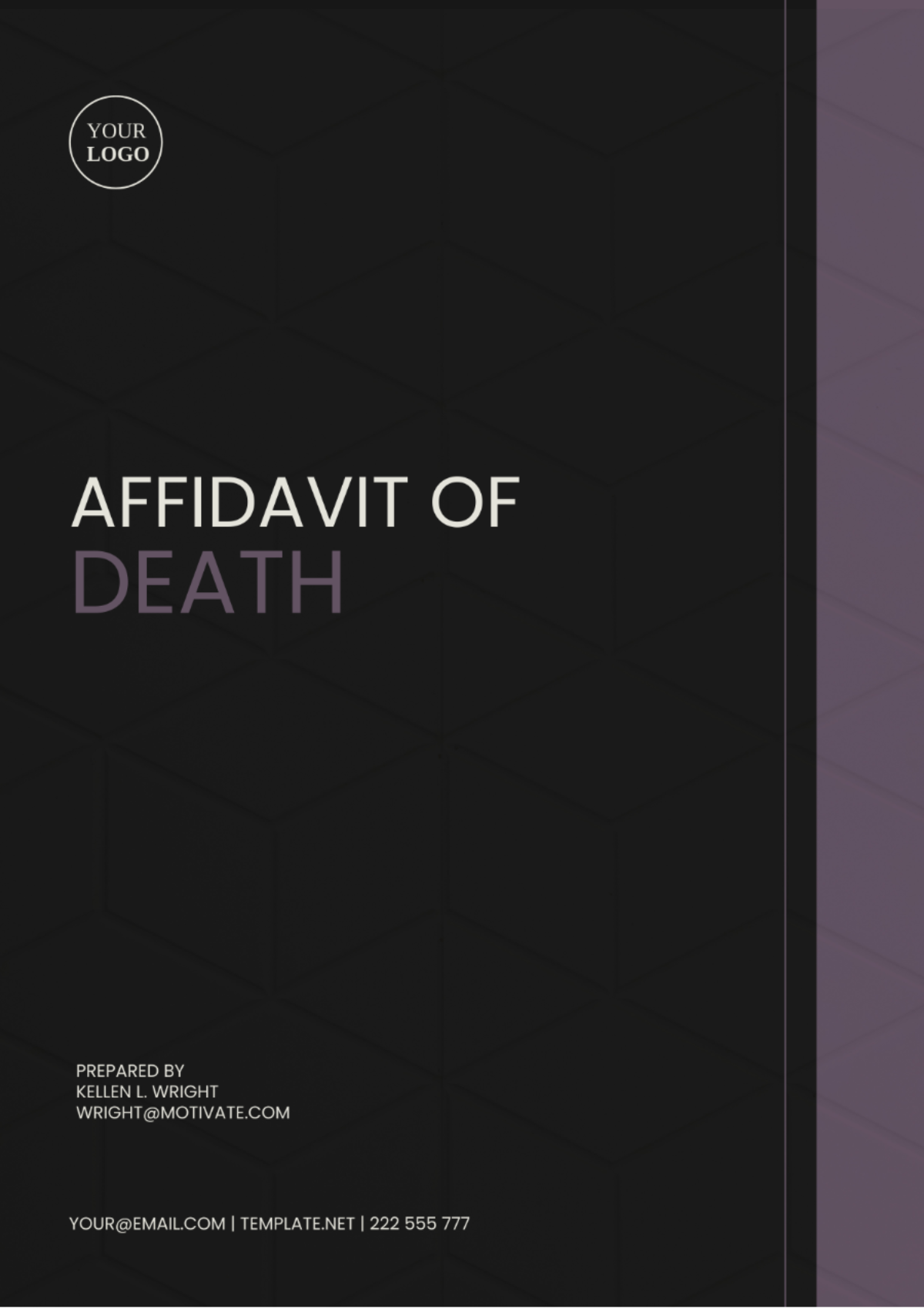 Nevada Affidavit of Death Template - Edit Online & Download