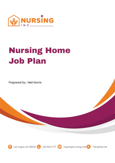 Free Nursing Home Job Plan Template to Edit Online
