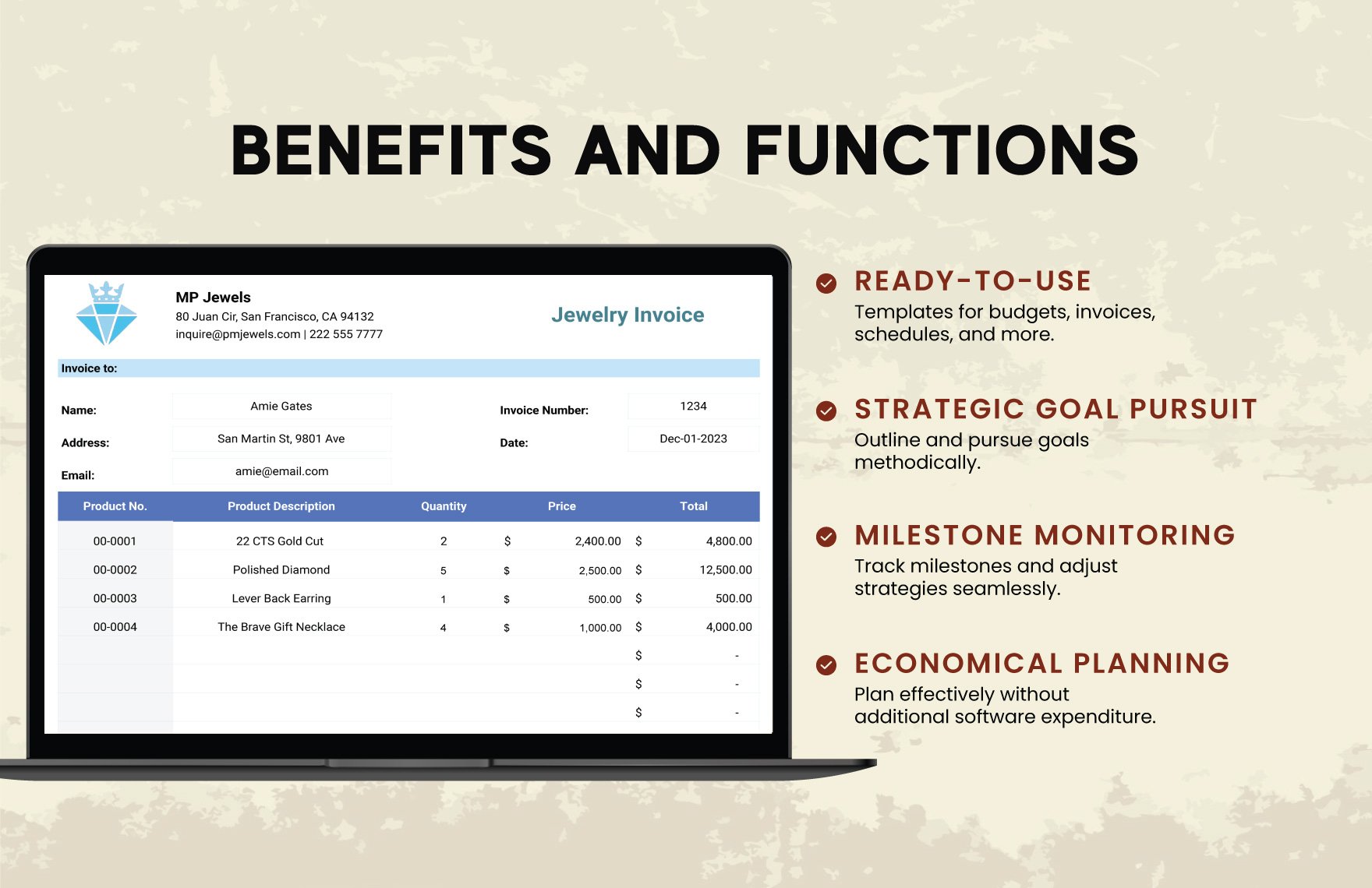 Jewelry Invoice Template