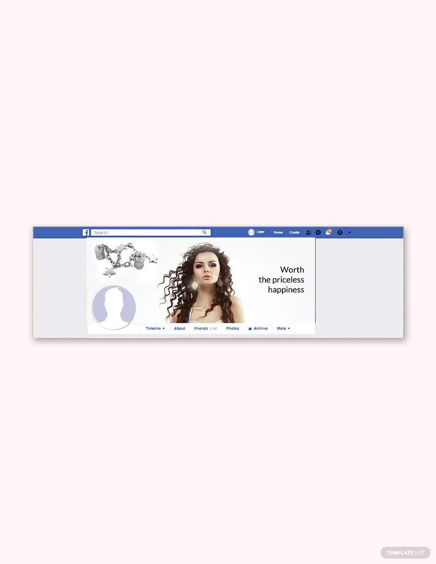 Jewelry Facebook Cover Page Template