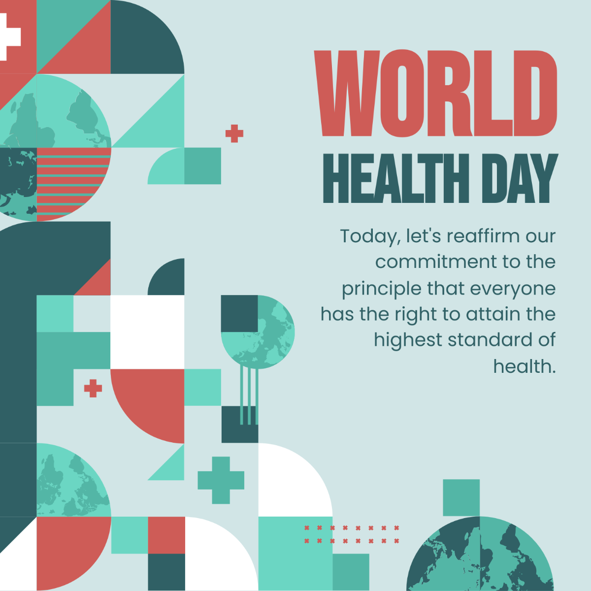 Free World Health Day Linkedin Post Template