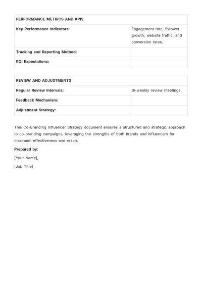 Free Co-Branding Influencer Strategy in Advertising Template to Edit Online