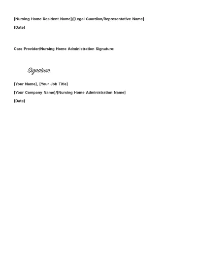 Free Nursing Home Behavior Contract Template to Edit Online